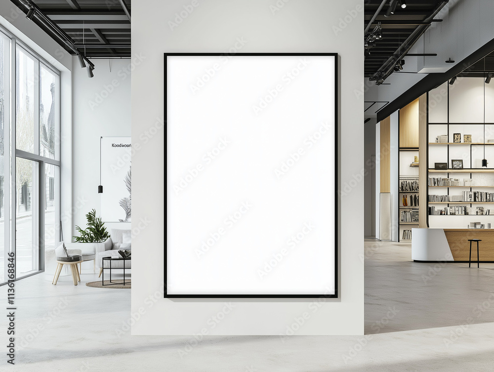 Frame mockup, ISO A paper size. Living room wall poster mockup. Interior mockup with house background. Modern interior design. 3D render Frame mockup, ISO A paper size. Living room wall poster mockup. Interior mockup with house background. Modern interior design. 3D render