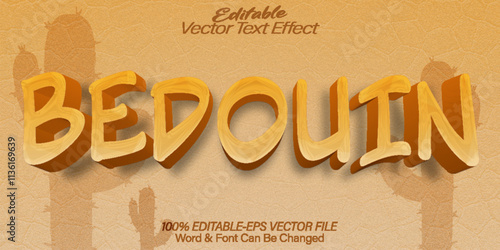 Bedouin Vector Text Effect Editable Alphabet Desert Animal Arab Wildlife