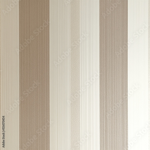 A pattern of  Modern Metallics Platinum Chic Subtle platinum stripes on a warm taupe background