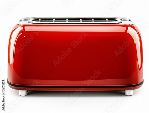 Red Retro Toaster Kitchen Appliance Isolated