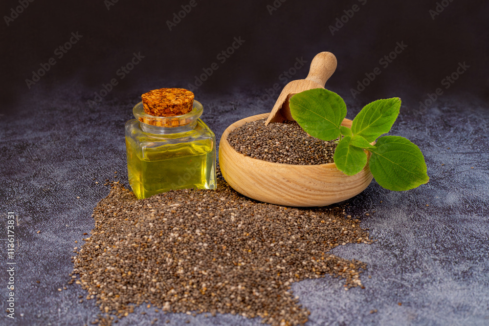 Chia plant and chia seeds and oil are a flowering plant from the mint family native to central and southern Mexico.