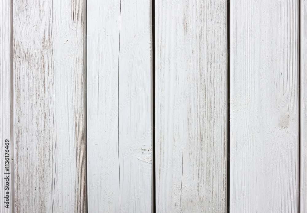 Obraz premium Whitewashed Wooden Planks Background Texture