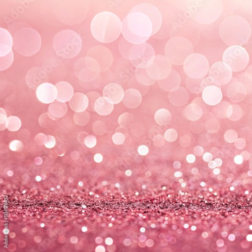 Pink glitter bokeh style background with glow effect and bokeh.