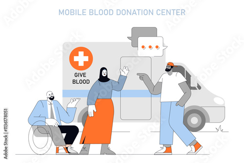 Blood Donor Day. Flat Vector Illustration