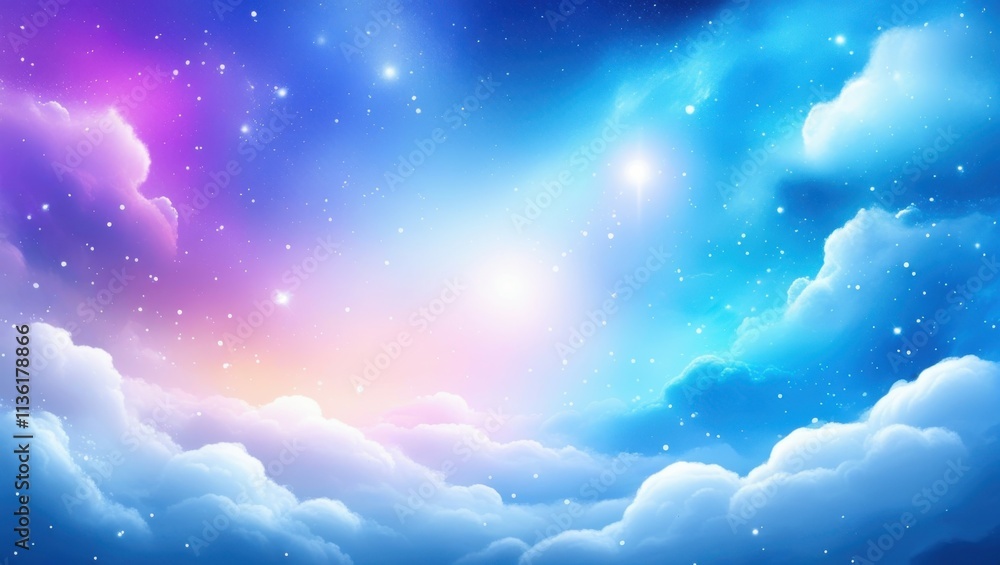 Dreamy night sky, ethereal clouds, vibrant nebula, cosmic swirls, starry expanse, pink and blue gradient, celestial landscape, magical atmosphere, glowing stars, fantasy skyscape, surreal space scene, Dreamy night sky, ethereal clouds, vibrant nebula, cosmic swirls, starry expanse, pink and blue gradient, celestial landscape, magical atmosphere, glowing stars, fantasy skyscape, surreal space scene,