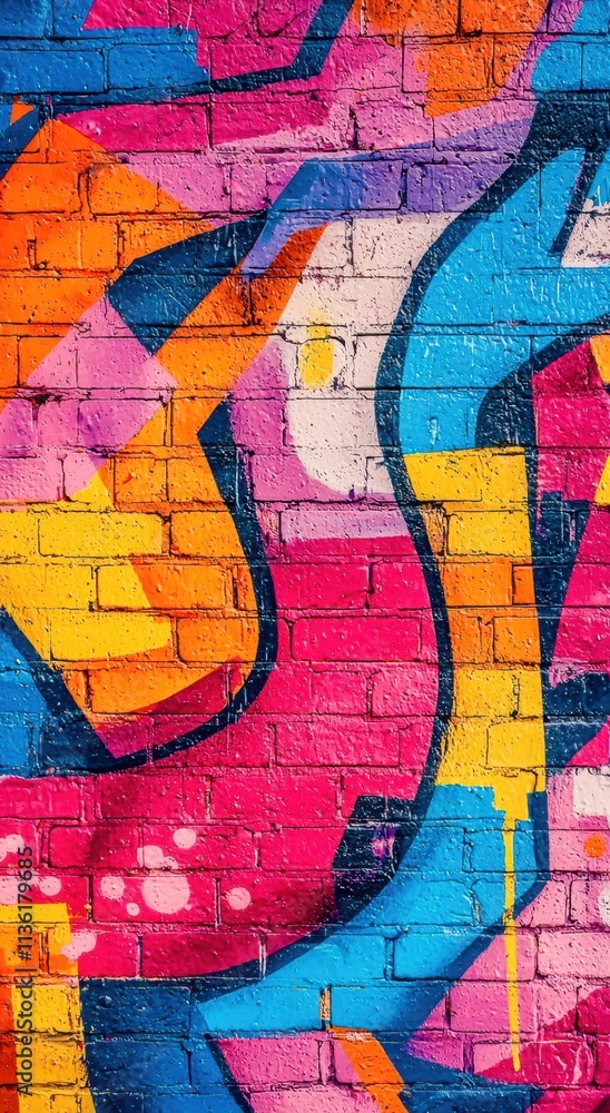 Fototapeta premium Colorful wall with a graffiti lettering of the letter J