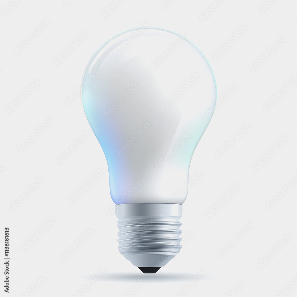 Smart light bulb flat icon on white background showcasing innovative lighting design technology for energy efficiency and modern home decor Smart light bulb flat icon on white background showcasing innovative lighting design technology for energy efficiency and modern home decor