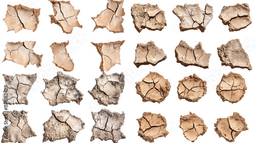 A Visual Representation of Dry Earth's Fractured Surface photo