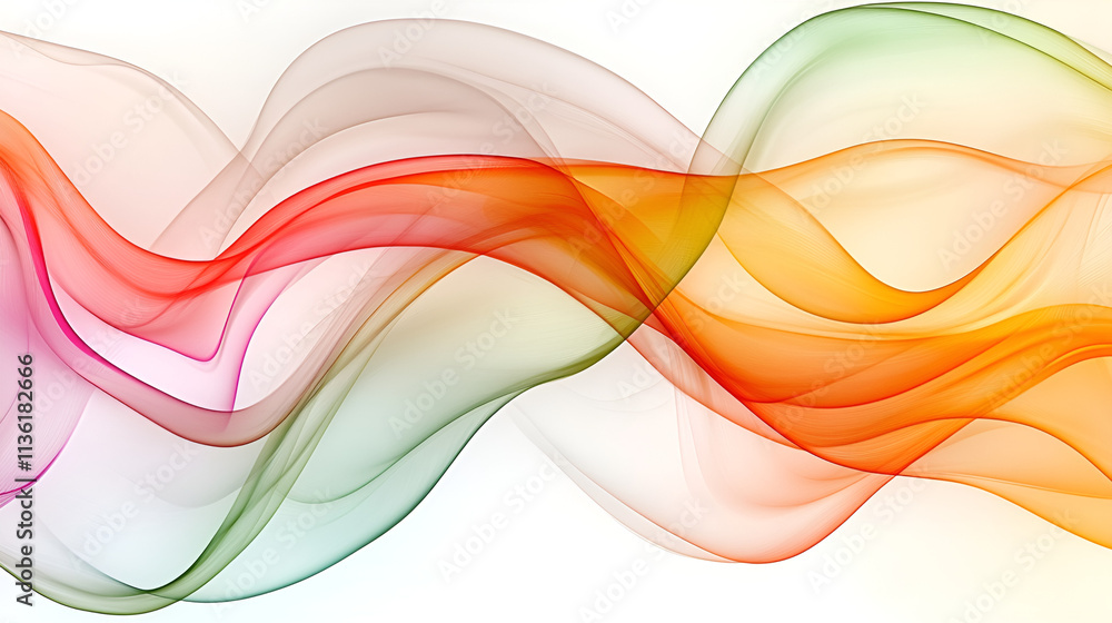 Glowing lines flowing through space Glowing lines flowing through space