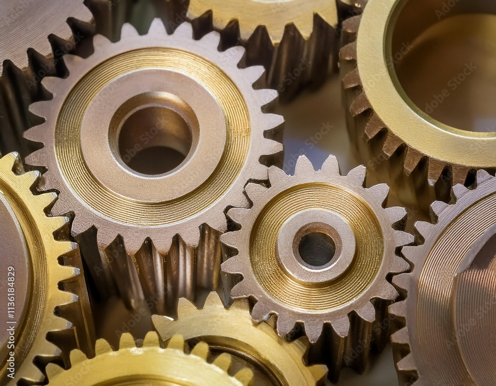 Mechanical gears interlocking, representing machinery, engineering, and mechanical systems. Mechanical gears interlocking, representing machinery, engineering, and mechanical systems.