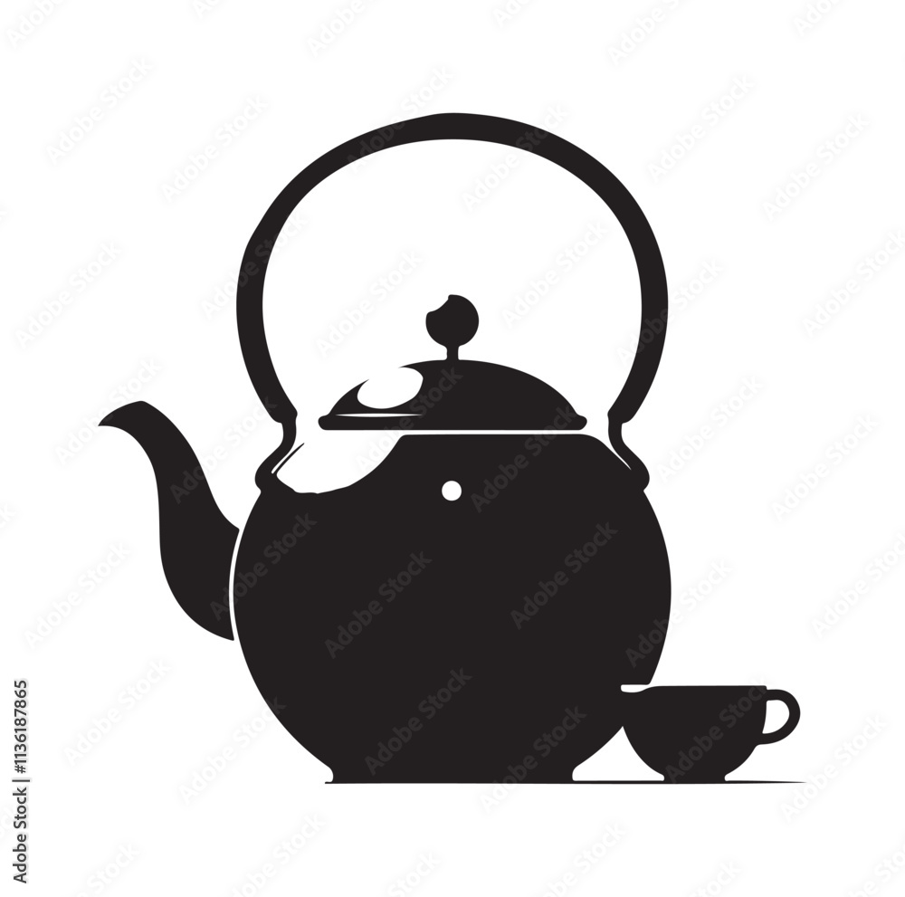 tea kettle silhouette vector illustration tea kettle silhouette vector illustration