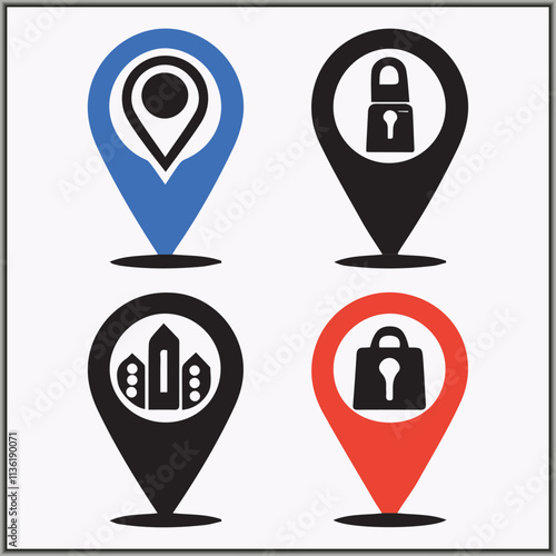 location icon design vector in a white background 