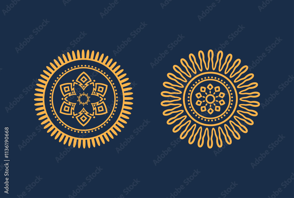 Fototapeta premium Beautiful mandala design and background 