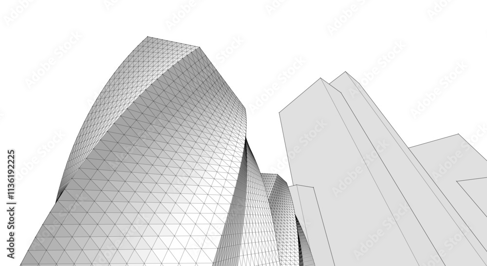 abstract architecture 3d illustration background abstract architecture 3d illustration background