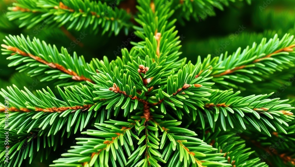 Vibrant green fir tree branches, macro photography, sharp needles, radial pattern, forest detail, natural symmetry, evergreen foliage, botanical close-up, lush texture, coniferous plant, fresh pine ne Vibrant green fir tree branches, macro photography, sharp needles, radial pattern, forest detail, natural symmetry, evergreen foliage, botanical close-up, lush texture, coniferous plant, fresh pine ne