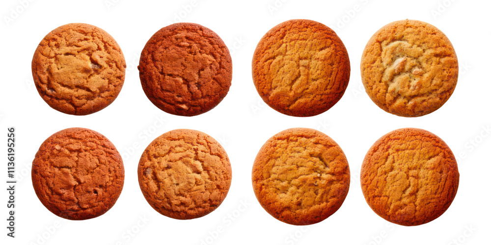 Freshly Baked Cookies on a Wooden Surface ,PNG set collection, isolated on transparent background Freshly Baked Cookies on a Wooden Surface ,PNG set collection, isolated on transparent background
