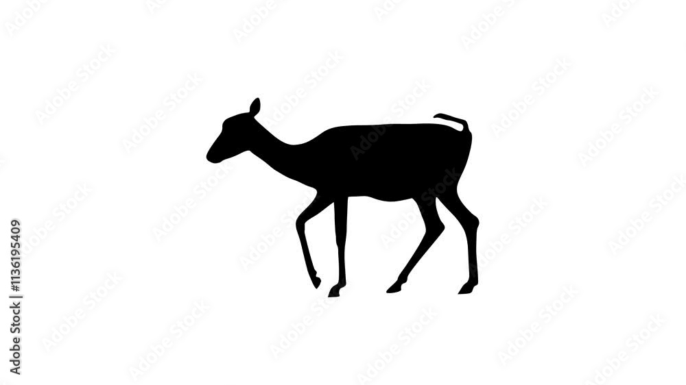 Walking Blackbuck, animation on the white background (seamless loop) Walking Blackbuck, animation on the white background (seamless loop)