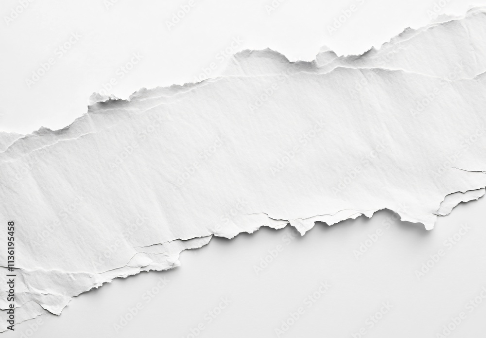Torn White Paper Texture Background Abstract Design Torn White Paper Texture Background Abstract Design