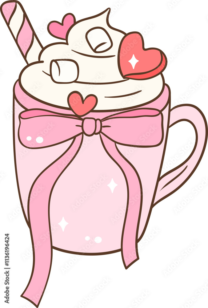 Valentine's Day Sweet Treats Vector Illustration Valentine's Day Sweet Treats Vector Illustration