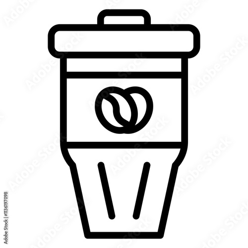 Line icon Tumbler vector coffee barista cafe