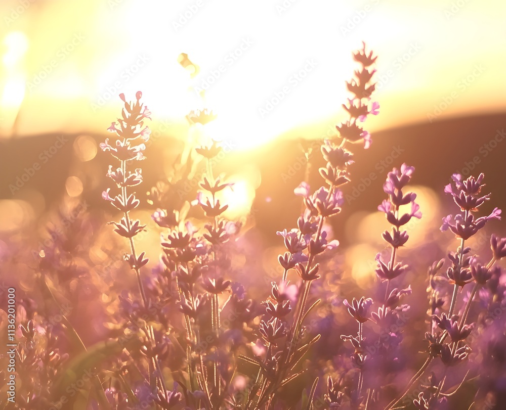 Lavender fields stretching under a clear sky radiate vibrant purple hues and a soothing fragrance Lavender fields stretching under a clear sky radiate vibrant purple hues and a soothing fragrance