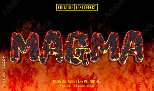magma editable text effect