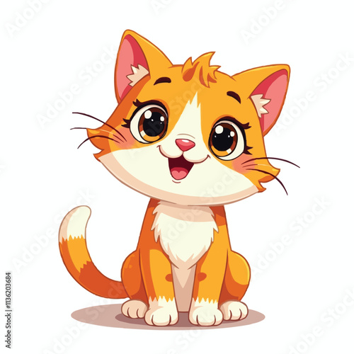 cute cat kitty memes vector illustration