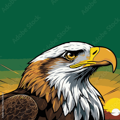 eagle head vector art for graphic design needs  photo