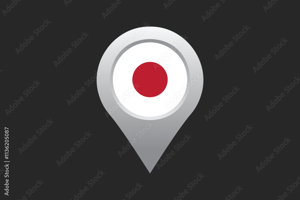 Japan flag with location sign, Flag of Japan national country symbol illustration Vector, Rectangle Japan flag illustration, Flat vector illustration
Japan flag with location sign, Flag of Japan national country symbol illustration Vector, Rectangle Japan flag illustration, Flat vector illustration