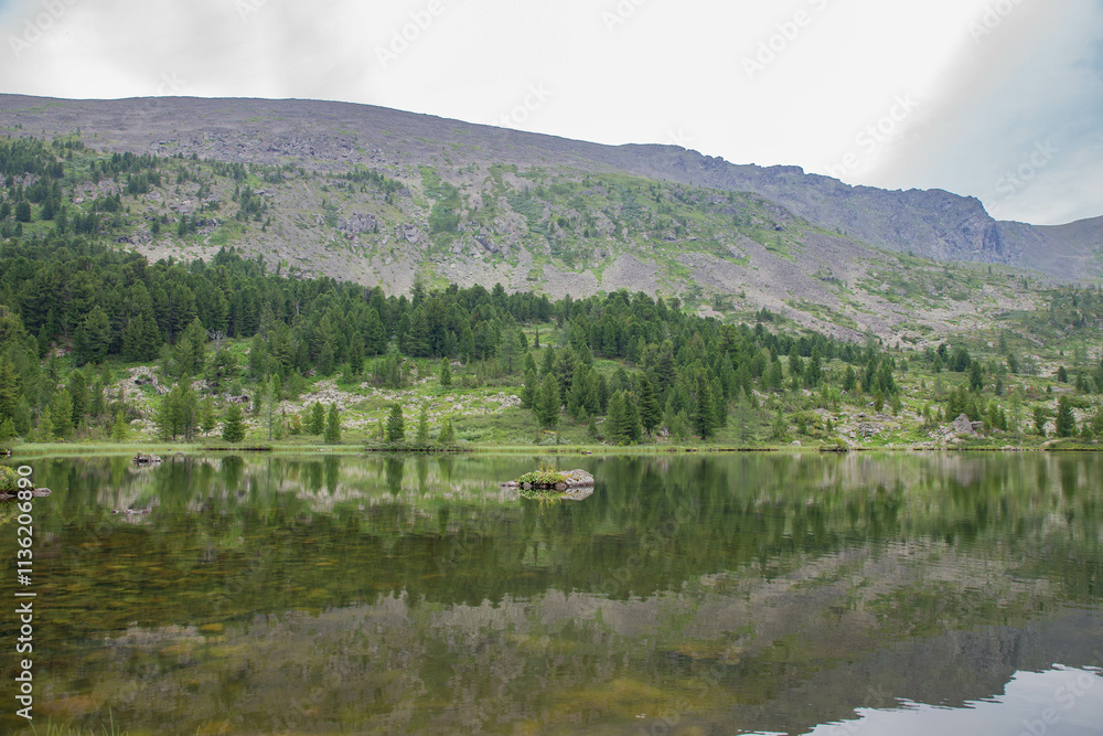 Obraz premium Karakol lakes, lake number four. Altai Republic, Russia