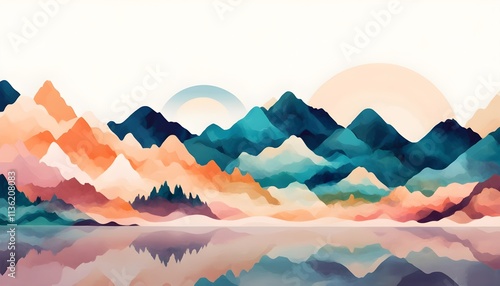 sunset in mountains