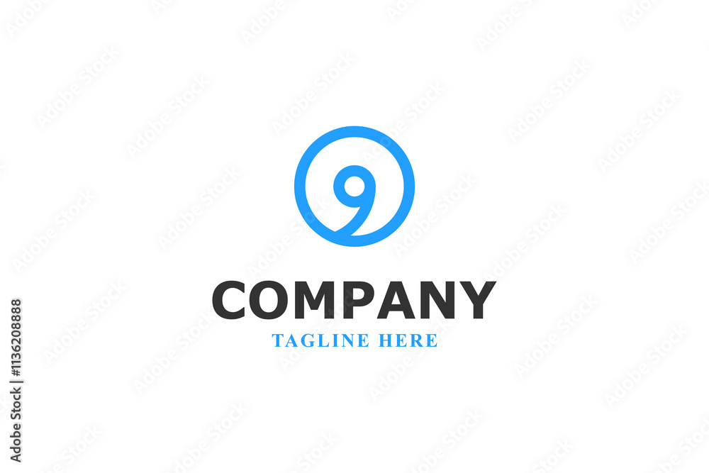 creative g or 9 in circle logo creative g or 9 in circle logo