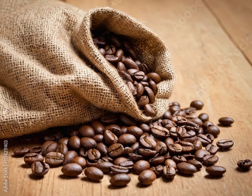 coffee beans in sack