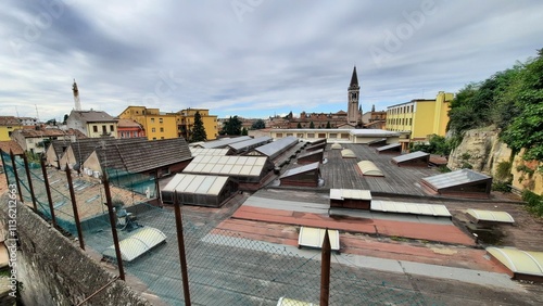 Verona, Italy, 10.05.2024, view from above on the roofs of houses photo