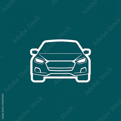 Modern Car Icon  photo