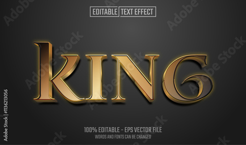 king editable text effect