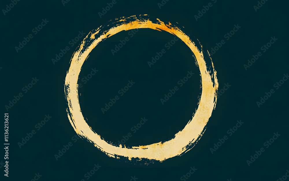 A simple, circular brushstroke on a dark background, symbolizing unity or completeness. A simple, circular brushstroke on a dark background, symbolizing unity or completeness.