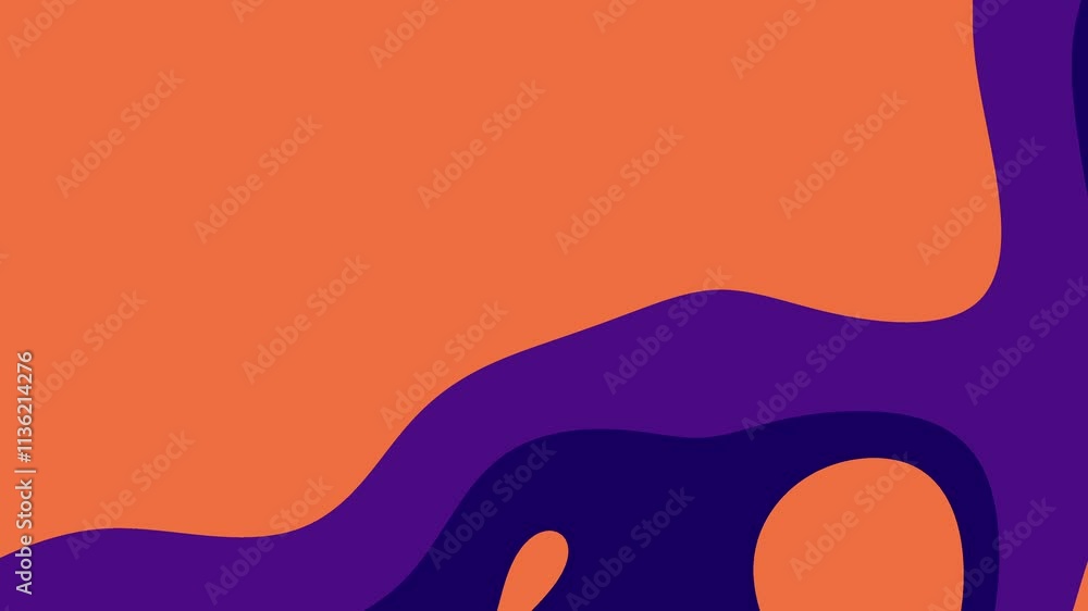 Abstract Orange and Purple Background with Organic Shapes in Modern Style Abstract Orange and Purple Background with Organic Shapes in Modern Style