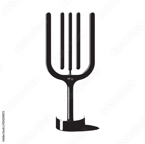 Tuning Fork silhouette vector illustration