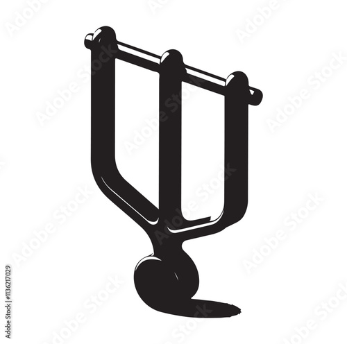 Tuning Fork silhouette vector illustration