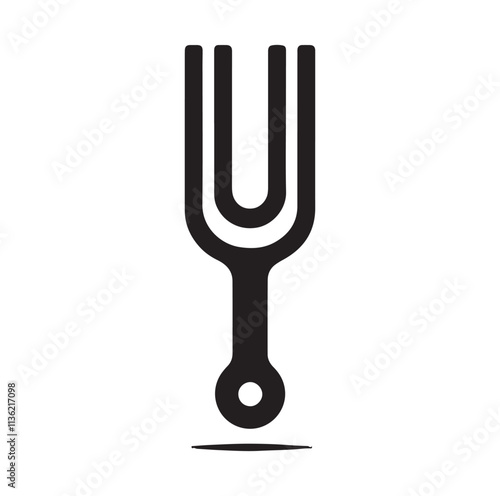 Tuning Fork silhouette vector illustration