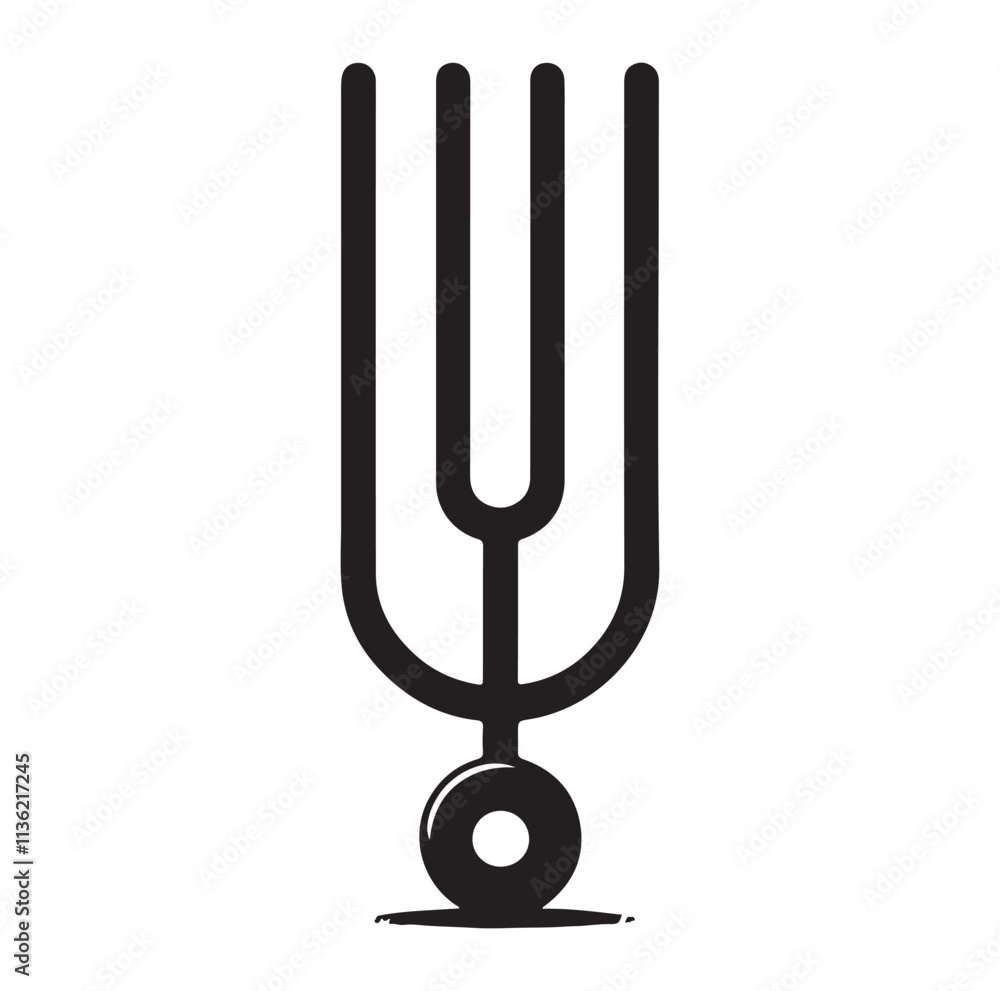 Tuning Fork silhouette vector illustration Tuning Fork silhouette vector illustration
