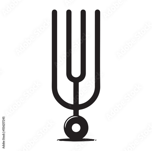 Tuning Fork silhouette vector illustration