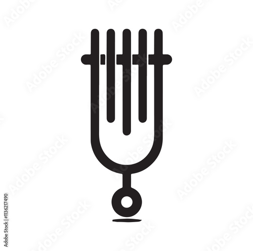 Tuning Fork silhouette vector illustration