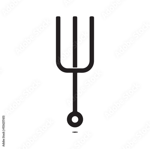 Tuning Fork silhouette vector illustration