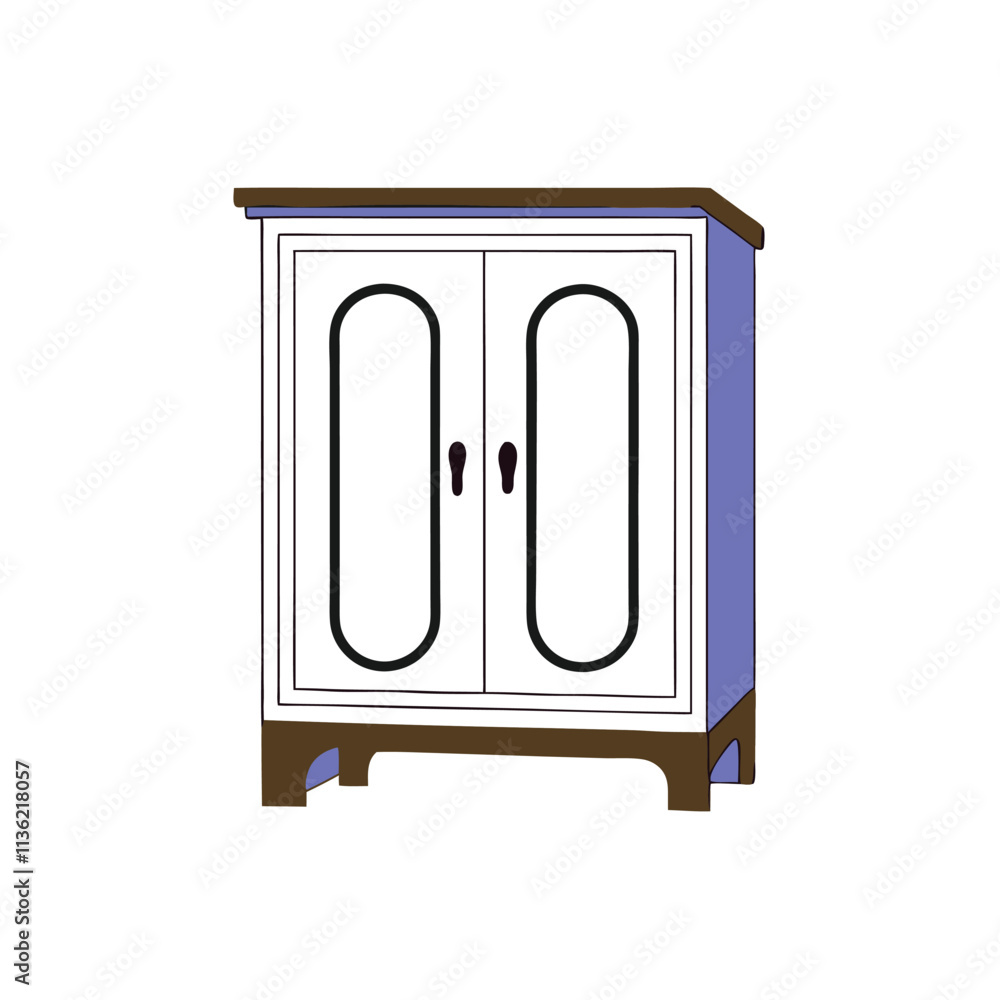 a simple illustration of a wooden cabinet with two doors a simple illustration of a wooden cabinet with two doors