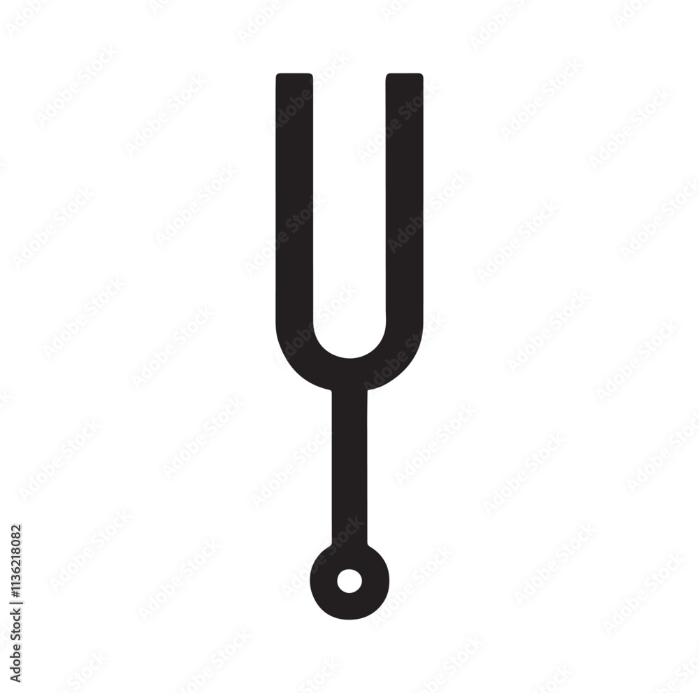 Tuning Fork silhouette vector illustration Tuning Fork silhouette vector illustration
