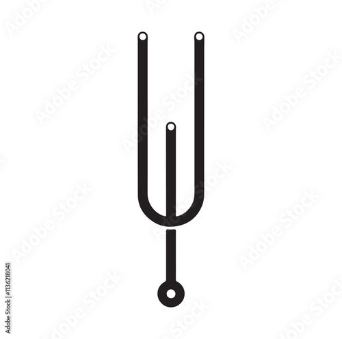 Tuning Fork silhouette vector illustration