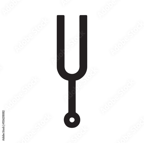 Tuning Fork silhouette vector illustration