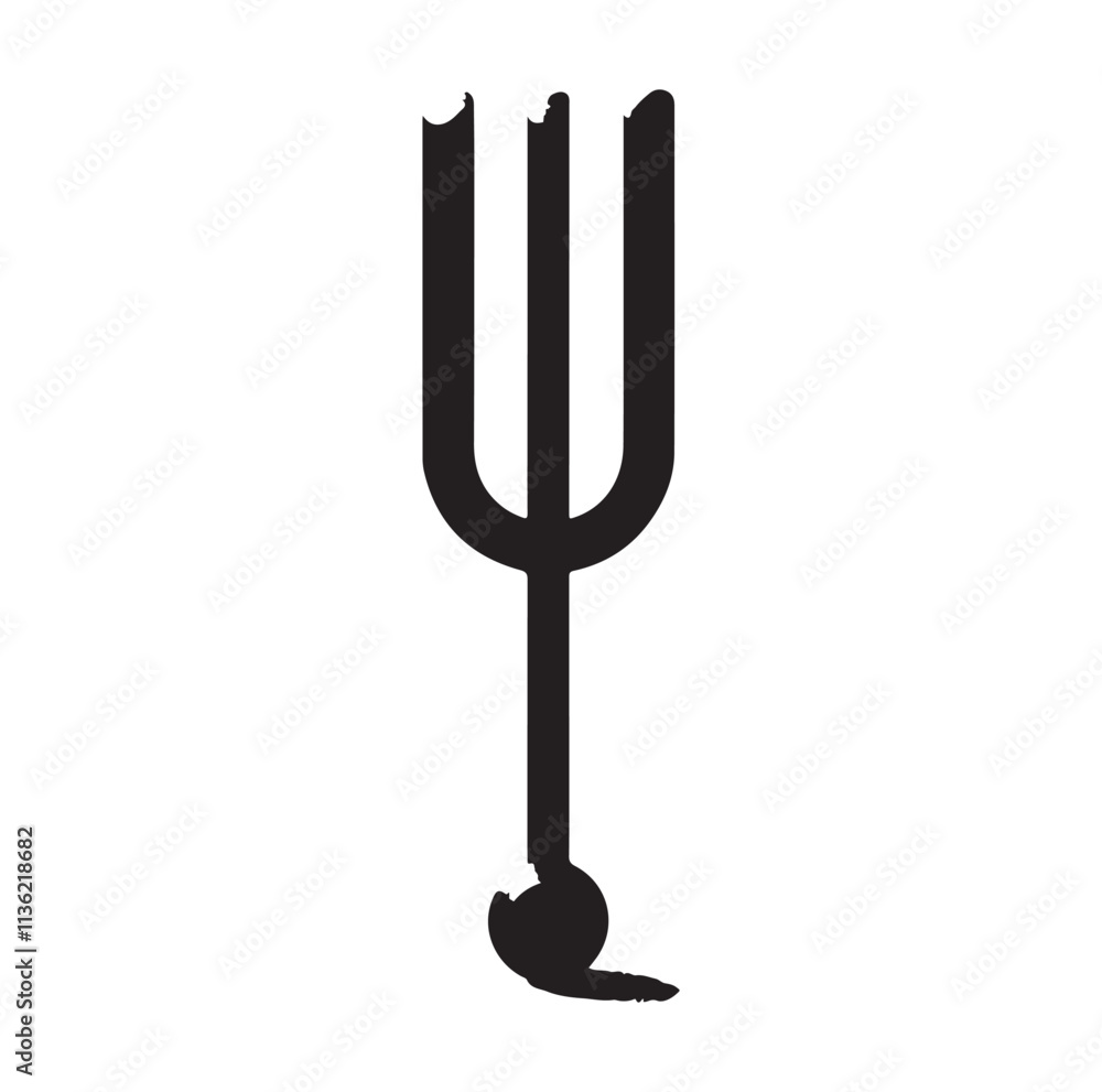 Tuning Fork silhouette vector illustration Tuning Fork silhouette vector illustration